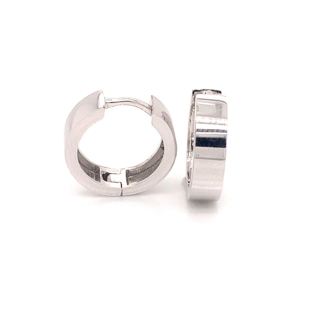 Zilveren klapoorringen 4,5mm breed