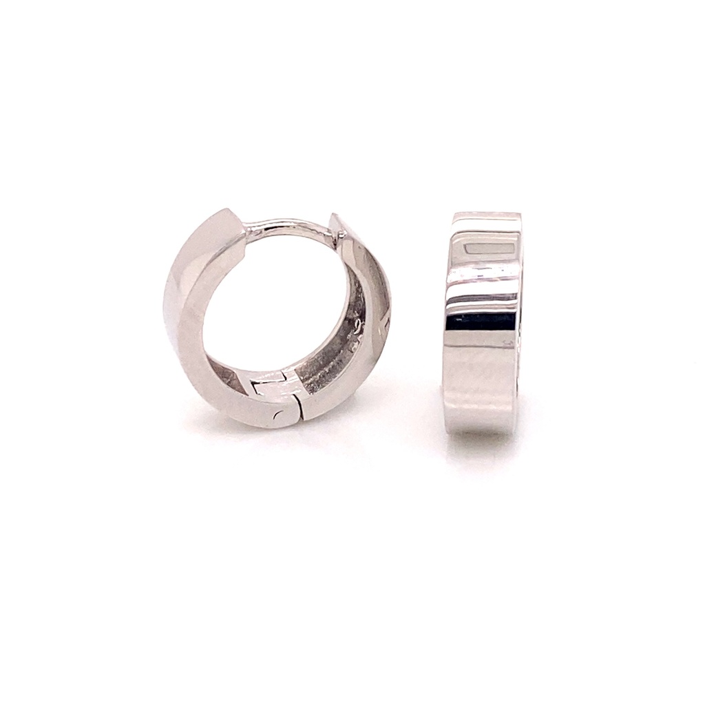 Silver hinged hoop earrings 4.5mm wide