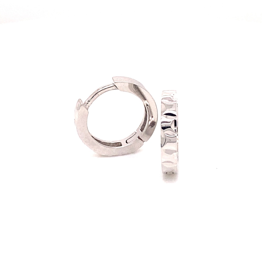 [ZO1957] Silver Hoop Earrings Fantasy 2.5mm wide