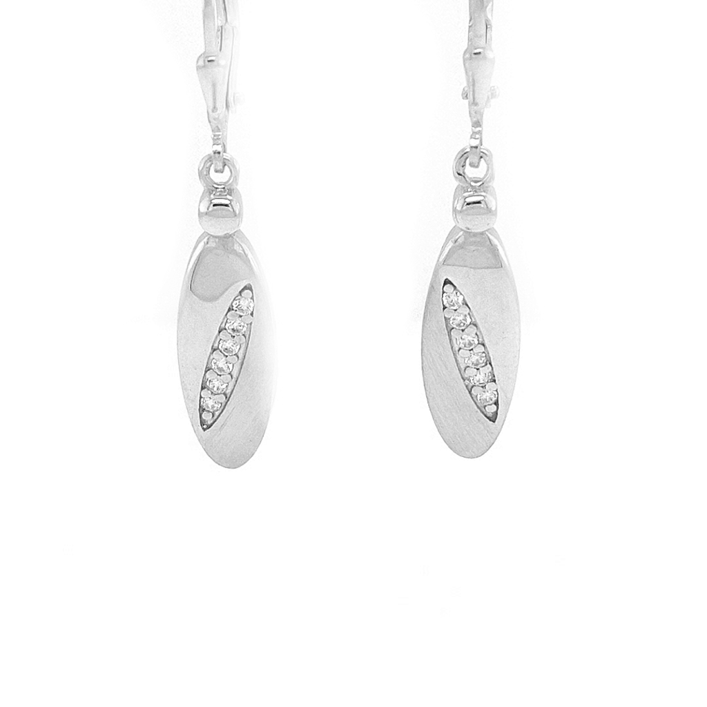 Silver earrings Fantasy with Zirconia stones