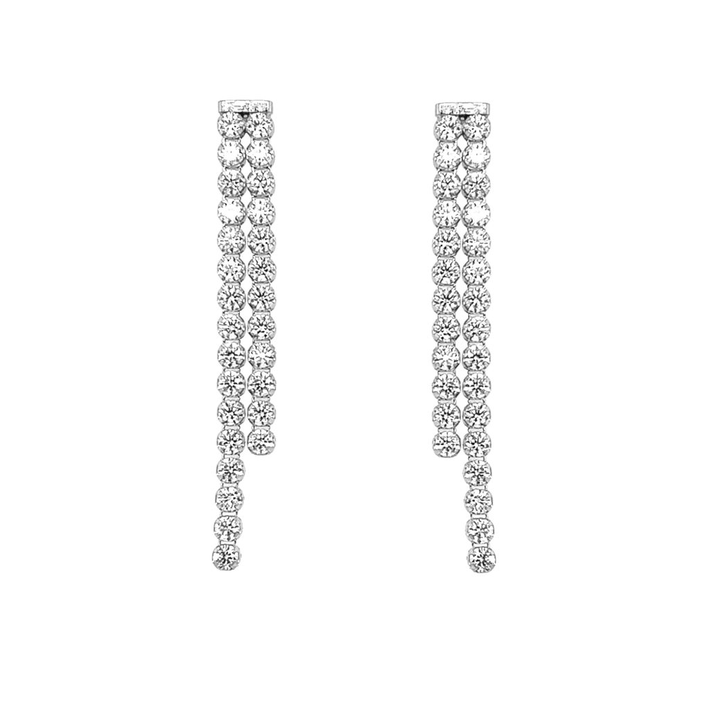 Silver earrings with Zirconia