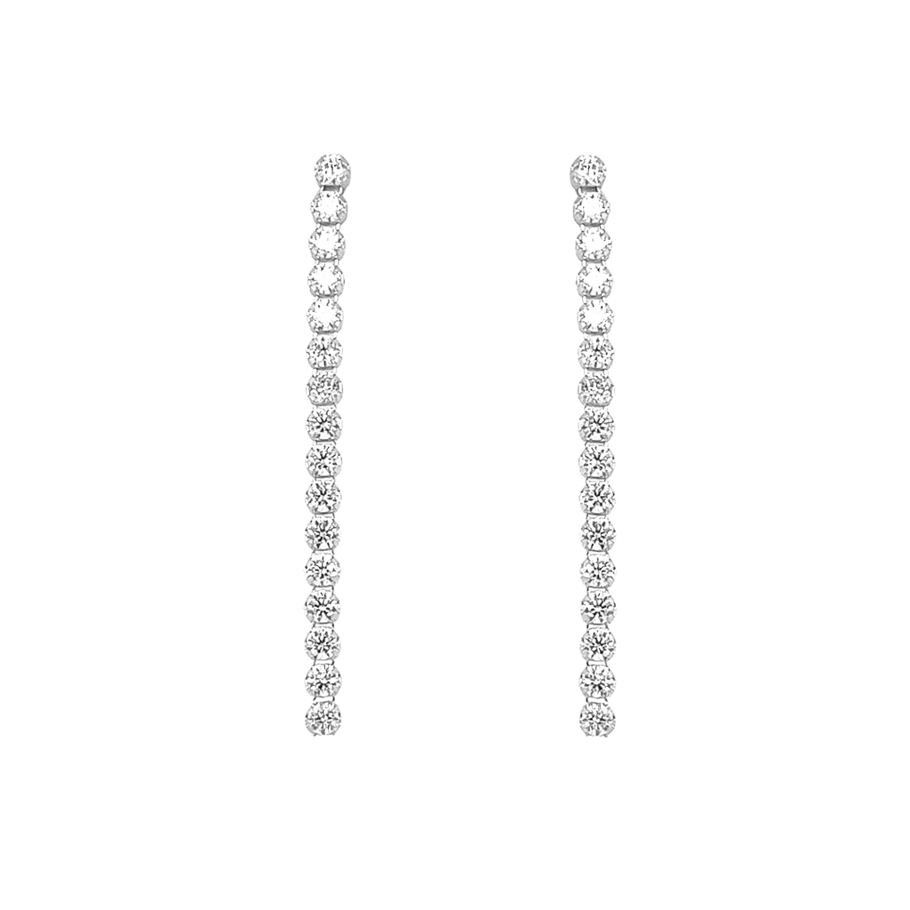 Silver earrings with Zirconia