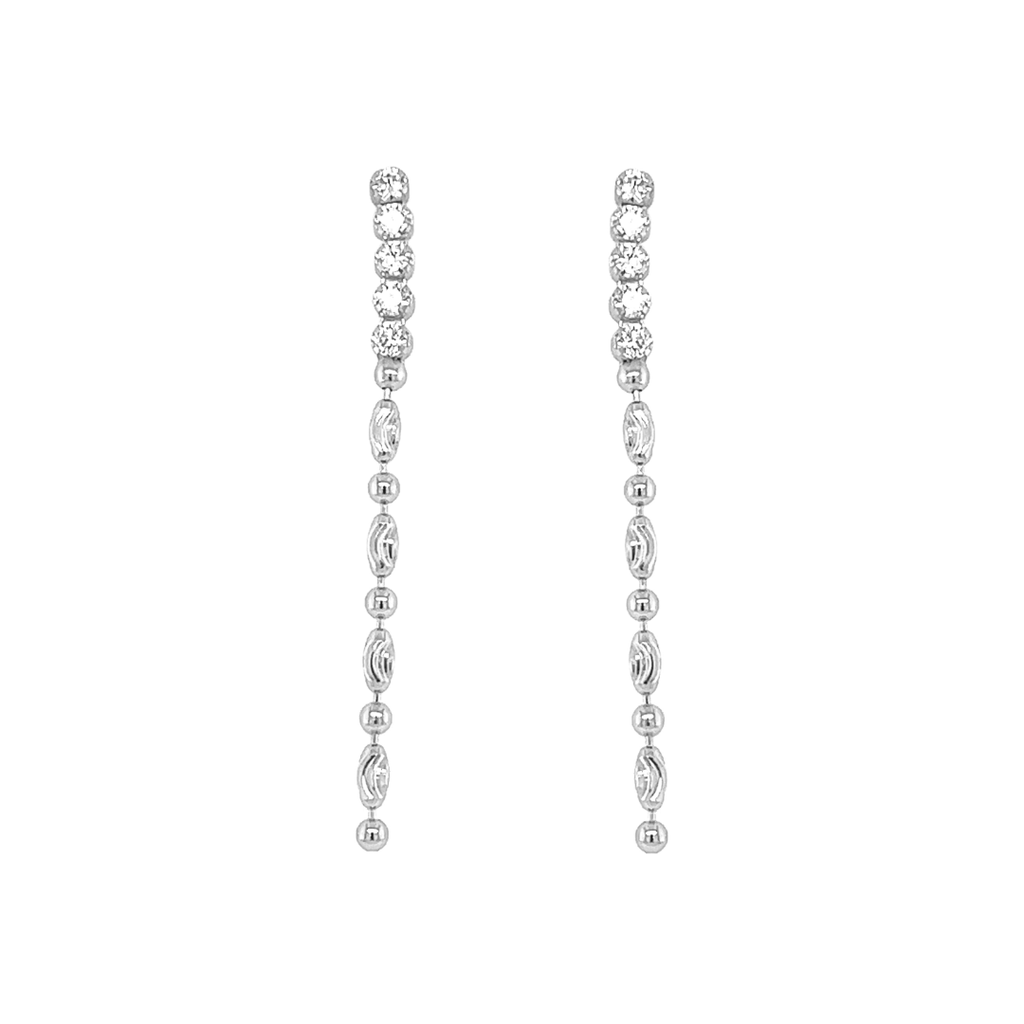 Silver earrings Fantasy with Zirconia