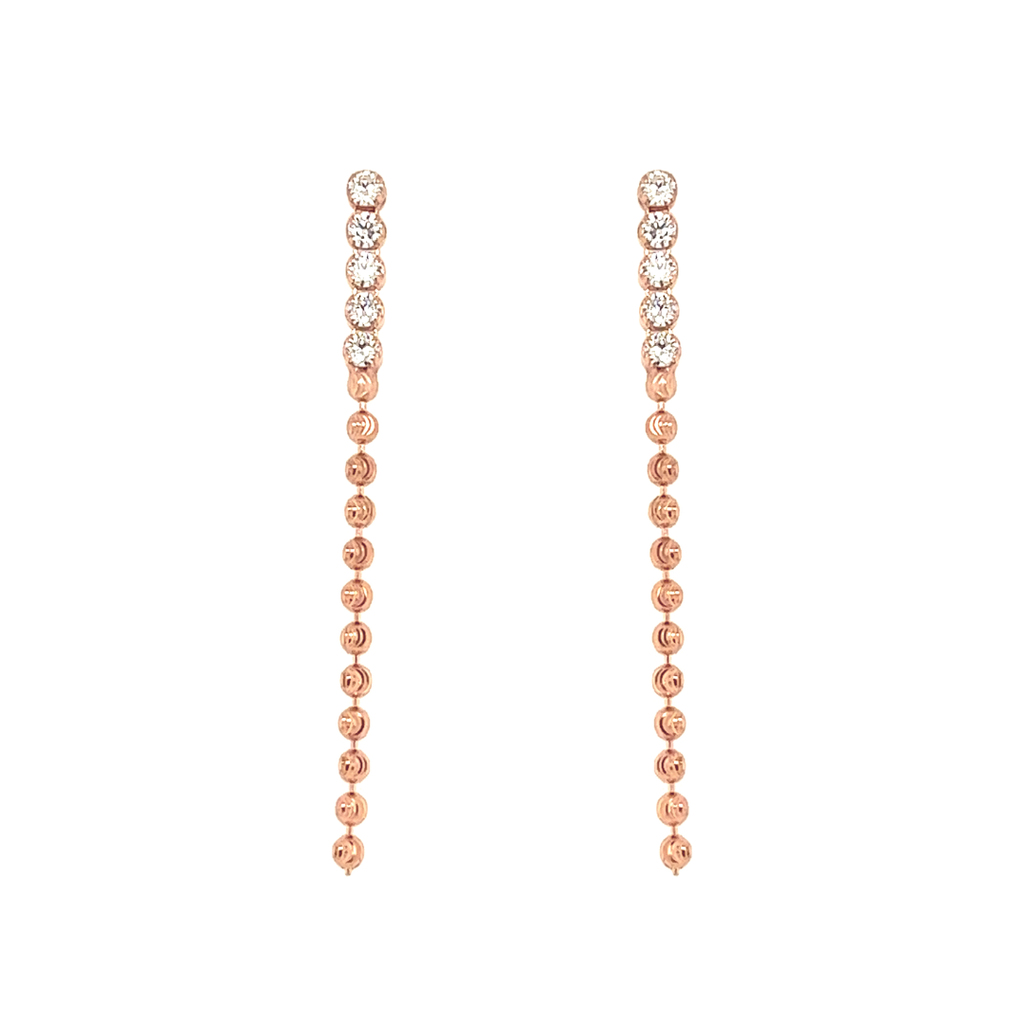 Rose silver earrings Fantasy with Zirconia