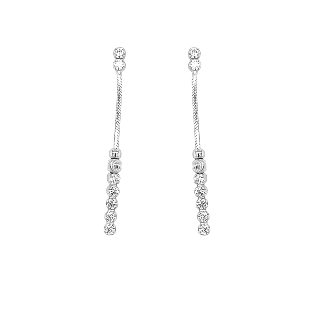 Silver earrings Fantasy with Zirconia
