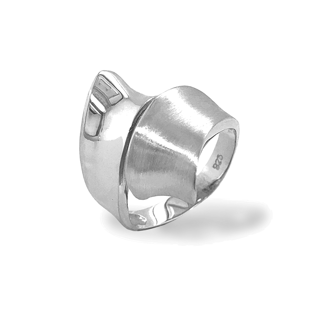 Zilveren ring Fantasie Mat/Glans