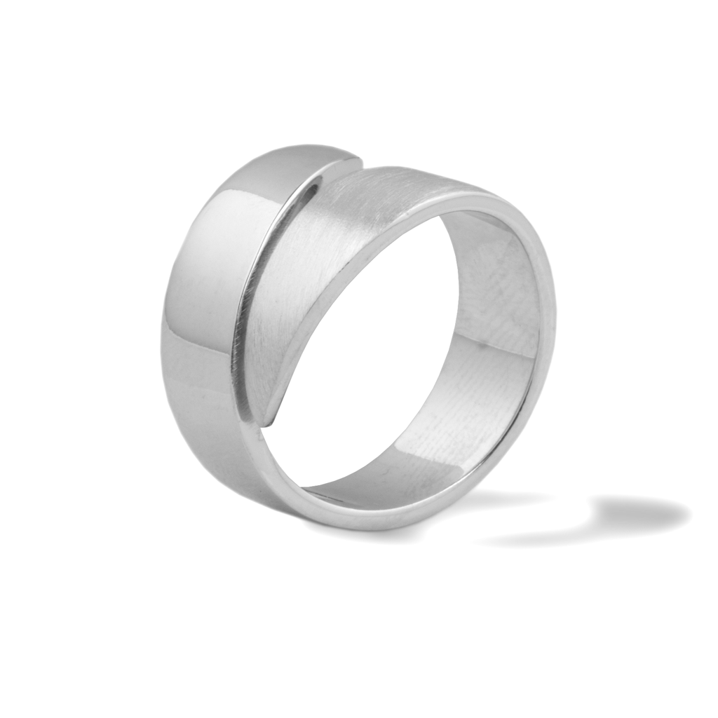 [ZR2042] Silver fantasy ring matte/gloss WRSM