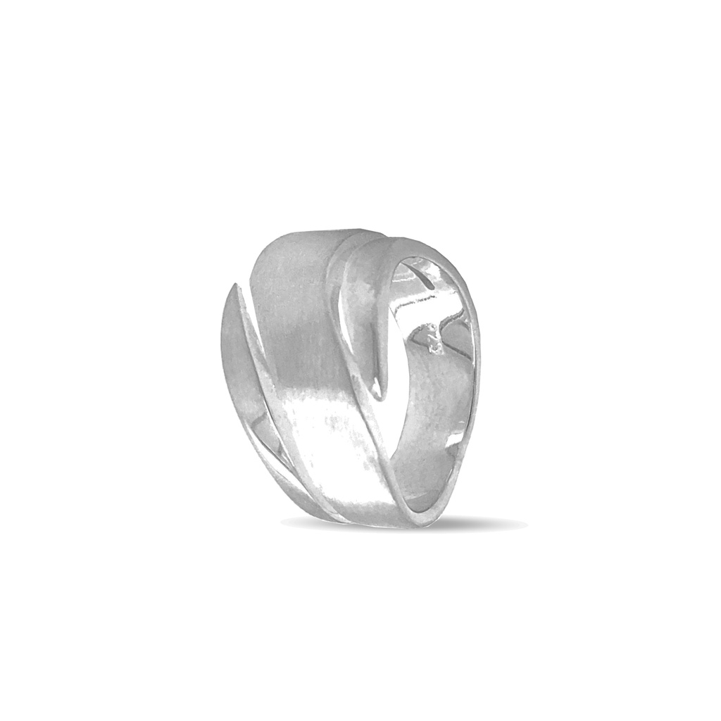 [ZR2044] Silver fantasy ring matte/gloss WRSM
