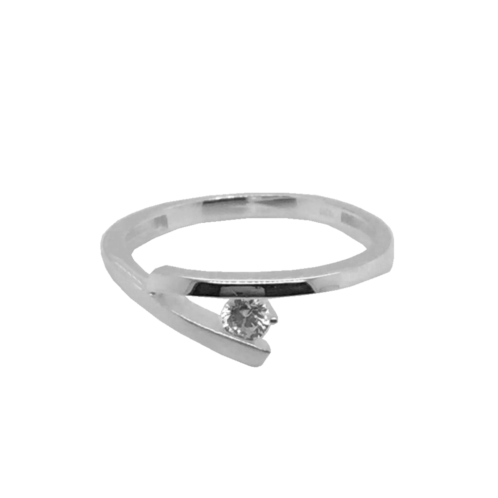 [ZR2067] Silver ring Fantasy with Zirconia stone