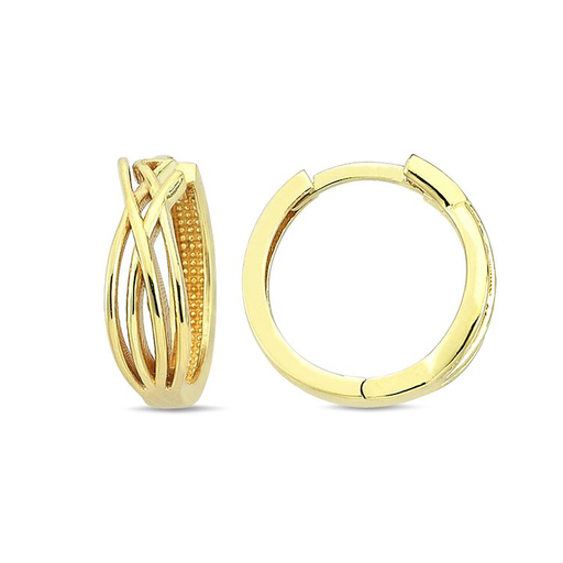 [GOR2140] Geelgouden Klapoorringen Fantasie