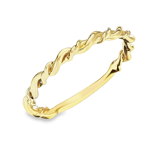 Yellow gold (slide-on) ring Twisted