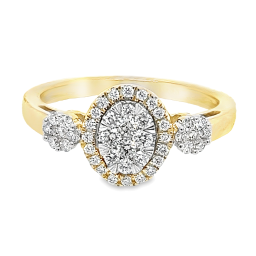 Geelgouden ring met Diamant 0,36 karaat SI/H