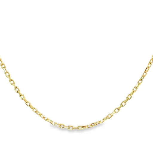 [GC2221-48] Geelgouden collier Ankerschakel fijn 0,9MM - 45-48CM