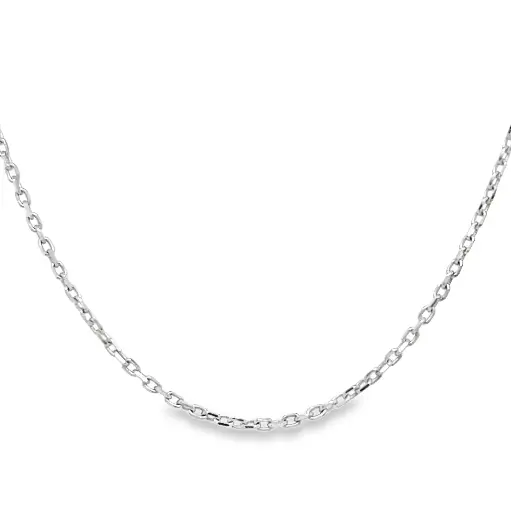 [WC2221-45] White gold necklace Anchor link fine 0.9MM - 42-45CM