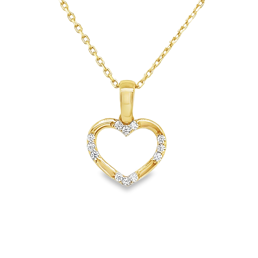 [GH2222] Geelgouden hanger Hart met Zirkonia