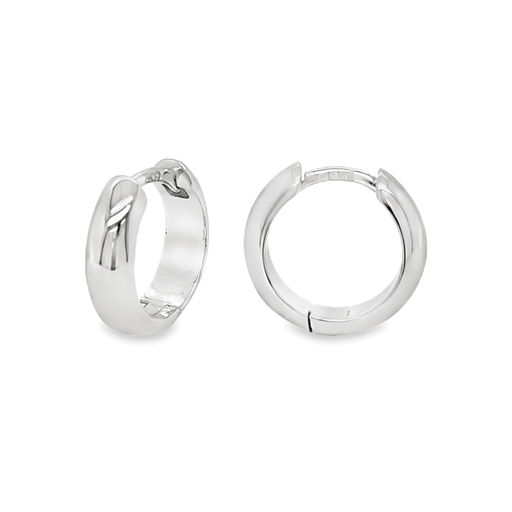 [ZO2244] Zilveren klapoorringen bol glad gerhodineerd 14,5x4,25mm