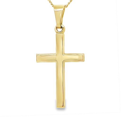[GH2322] Yellow gold Cross pendant 19.5 x 13mm