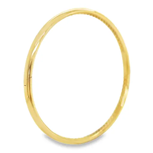 [GA2356] Yellow gold bangle, slightly domed