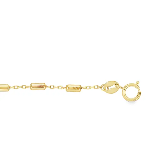 [GA2365] Geelgouden armband ankerschakel met Staafjes
