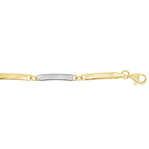 [GA0110] Bicolor gold bracelet 3mm wide