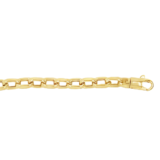 [GA0128] Yellow Gold Charm Bracelet - 3.7mm wide