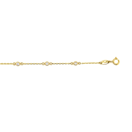 [GA0134] Yellow gold bracelet with zirconia stones