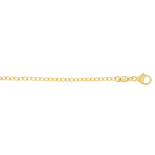 [GA0169] Geelgouden Bedelarmband Ankerschakel ovaal 16cm