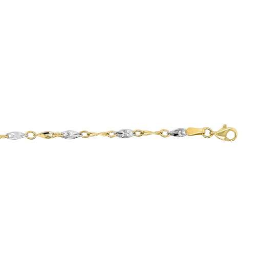 [GA0185] Bicolor gold bracelet Fantasy