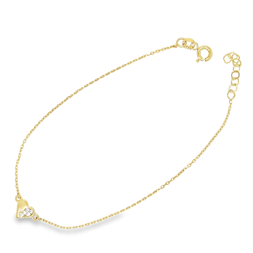 [GA0195] Yellow gold bracelet with Heart