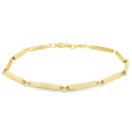 [GA0231] Yellow gold bracelet with tube links 2.6mm wide