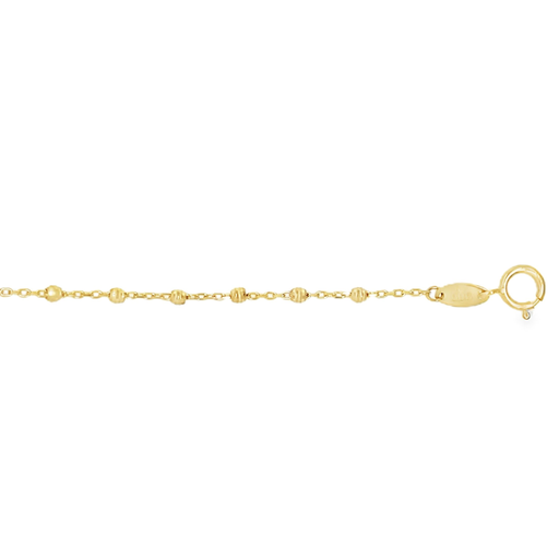 [GA0240] Yellow gold bracelet Anchor link with Balls