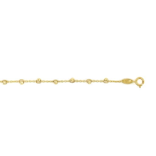 [GA0248] Geelgouden armband Ankerschakel met Bolletjes