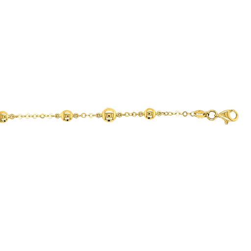 [GA0252] Geelgouden armband Fantasie met Bolletjes
