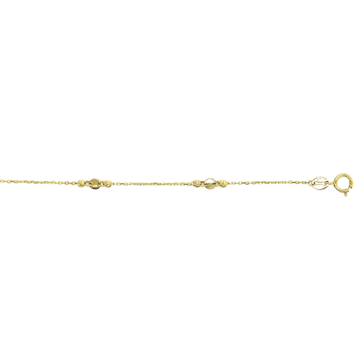 [GA0254] Geelgouden armband ankerschakel met Bolletjes