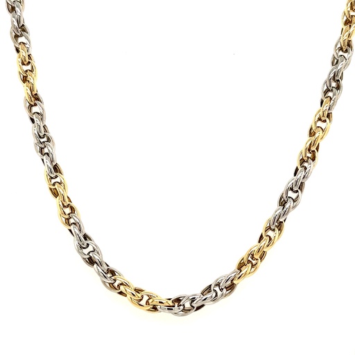 [GC0229] Bicolor gouden collier Fantasie Gedraaid