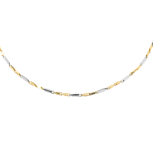 [GC0235] Bicolor gouden collier Fantasie 1,3mm