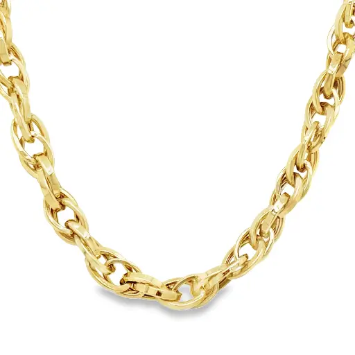 [GC0253] Geelgouden collier Fantasie gedraaid