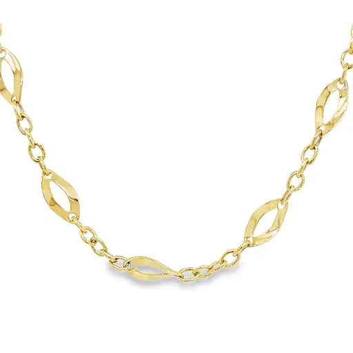 [GC0256] Geelgouden collier Fantasie