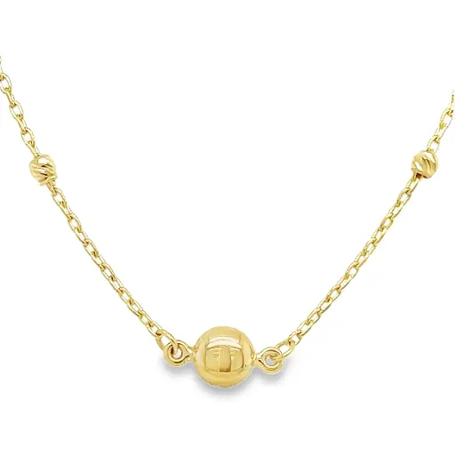 [GC0260] Geelgouden collier Fantasie