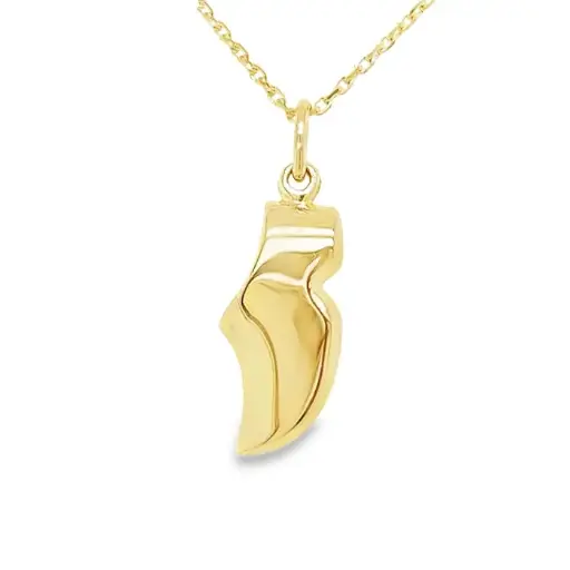 [GH0466] Yellow gold pendant Clog 3.9mm wide