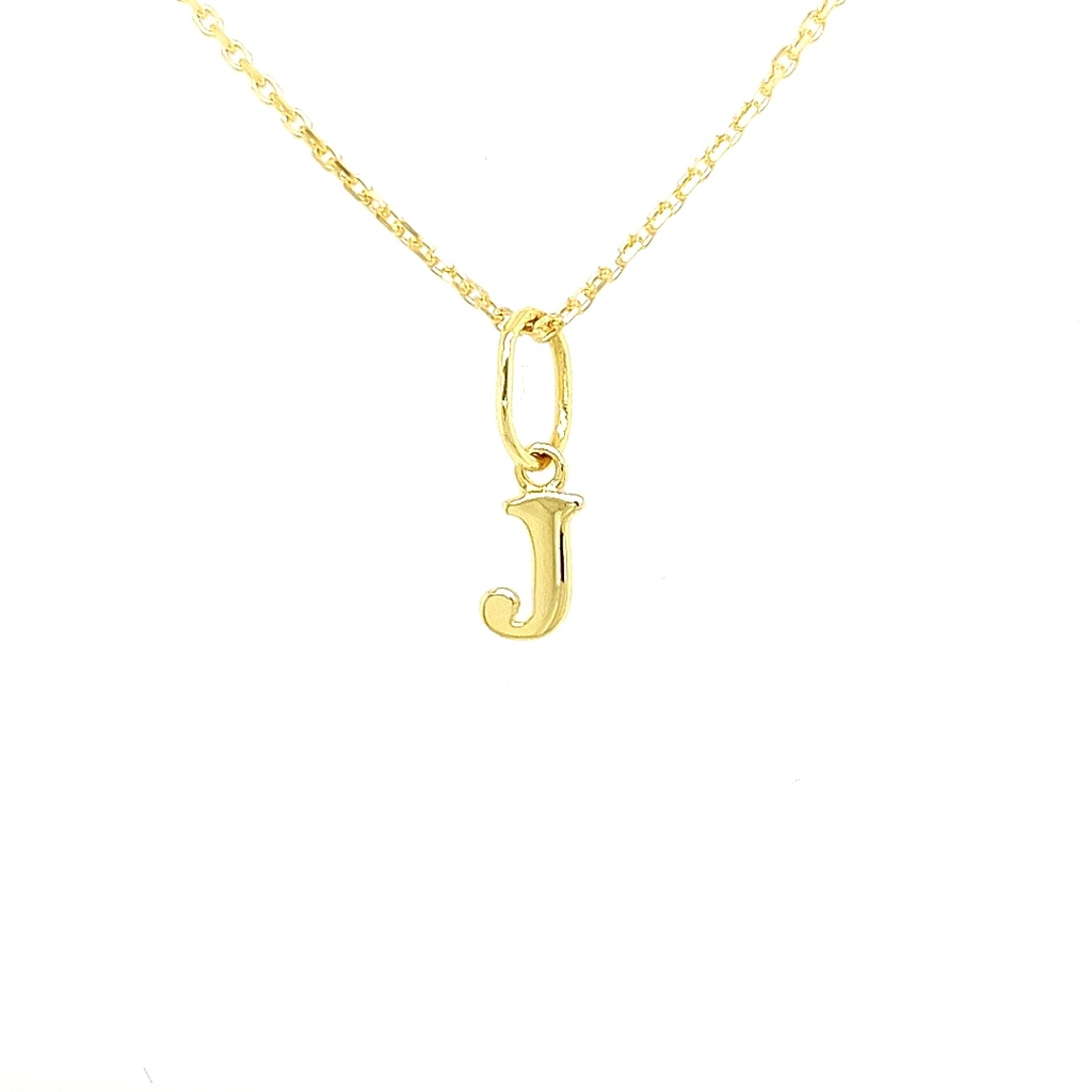 Geelgouden hanger Letter J