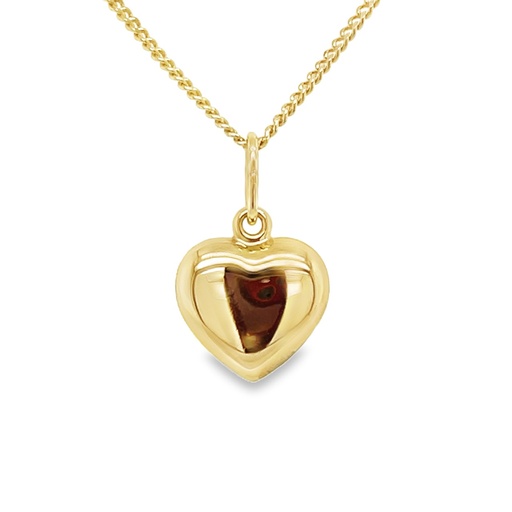 [GH0520] Geelgouden hanger Hart (bol) 8,6mm breed