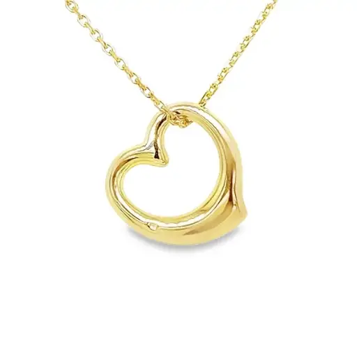 [GH0585] Geelgouden hanger Fantasie Hart