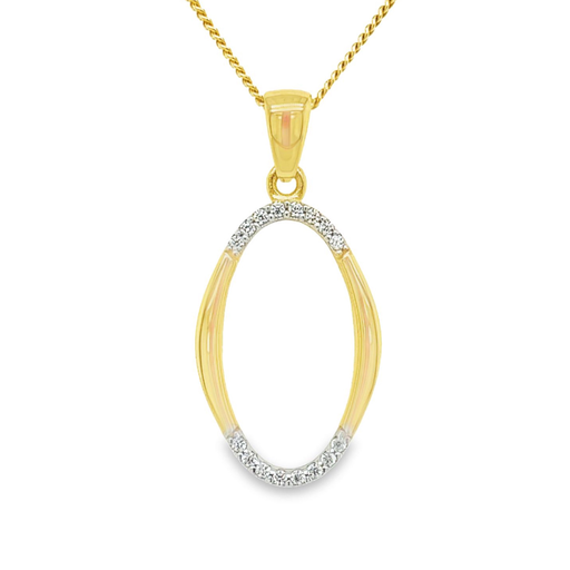 [GH0623] Yellow gold pendant with Zirconia