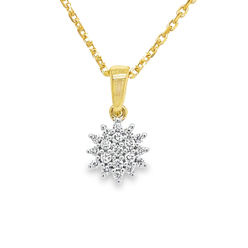 [GHE0970] Geelgouden hanger met 0,12 karaat Diamant SI1, H