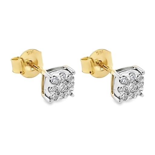 [GOE0951] Geelgouden oorknoppen met Diamant 0,30 karaat