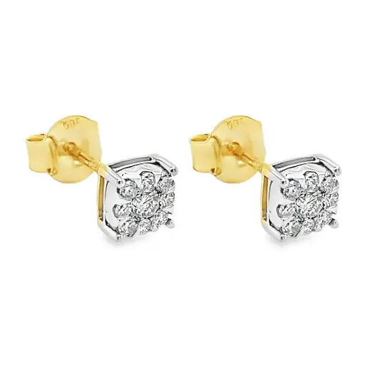 [GOE0951] Yellow gold ear studs with Diamond 0.30 carats