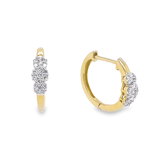 [GOE0972] Geelgouden oorringen met Diamant 0,34 karaat