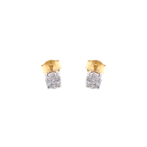 [GOE0974] Geelgouden oorstekers met Diamant 0,18 karaat