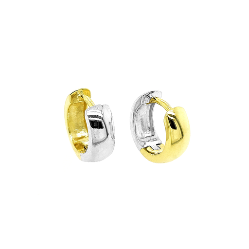 [GOR1099] Bicolor gold hoop earrings